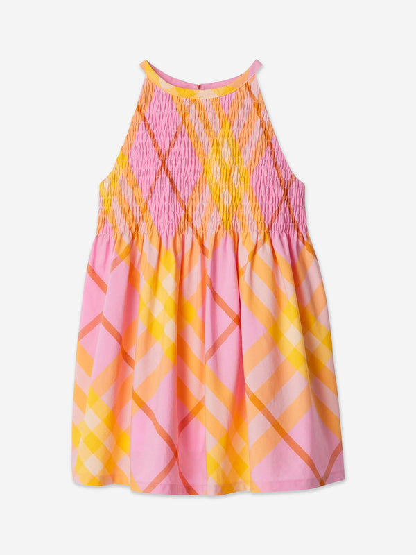 Burberry Baby Girls Mini Elsie Check Dress in Pink