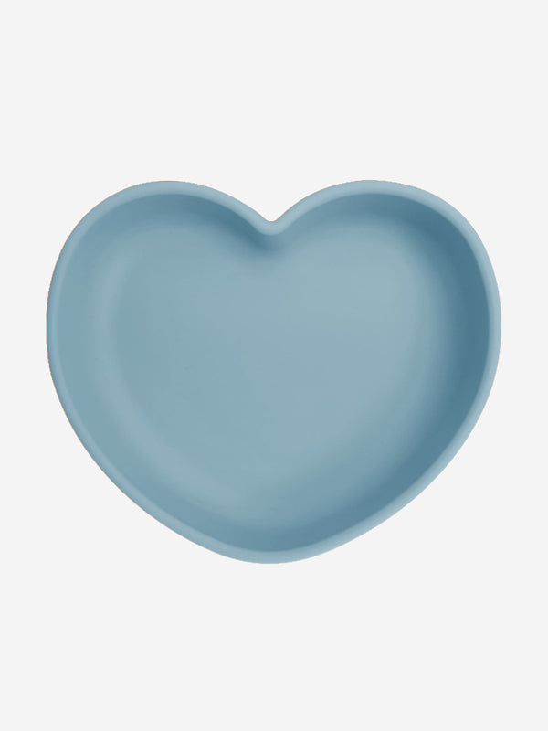 Bloom Bambini Silicone Heart Shaped Suction Plates in Blue