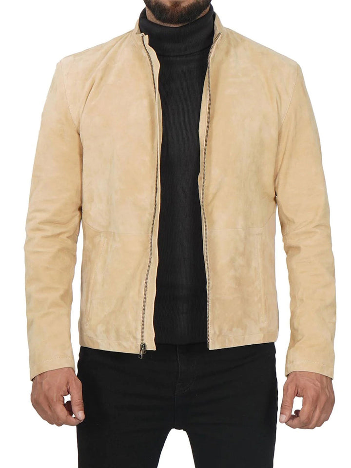 Camel suede jacket for men
