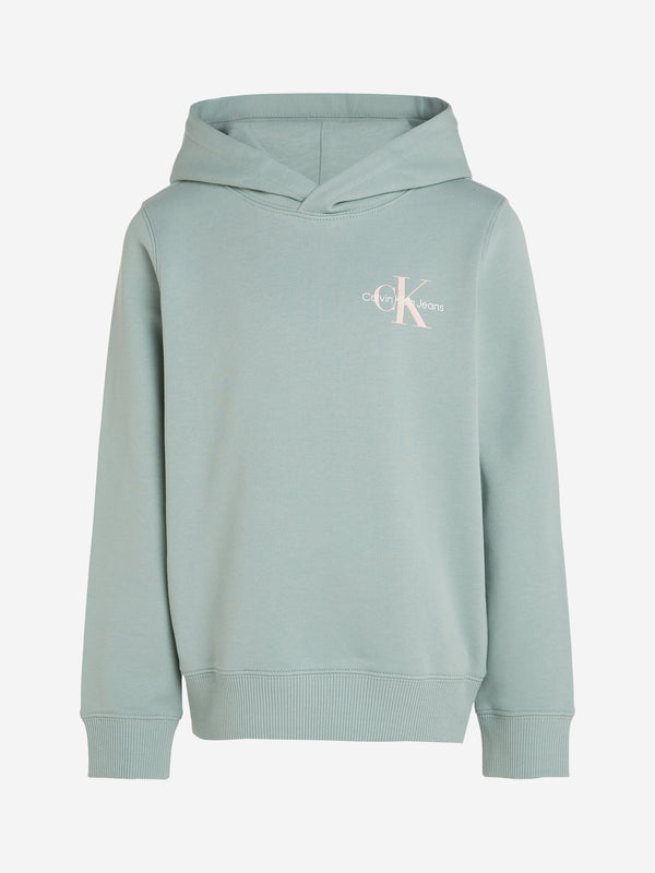 Kids Small Monogram Hoodie in Green