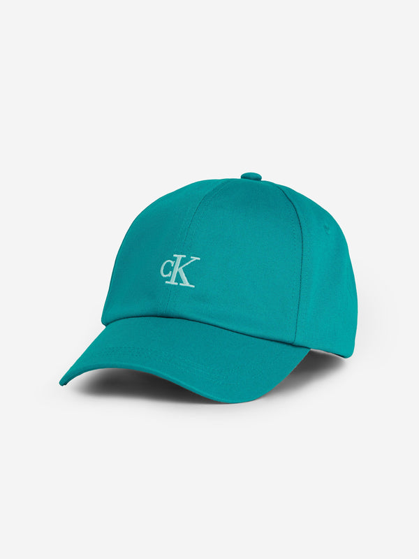 Calvin Klein Kids Monogram Baseball Cap in Green