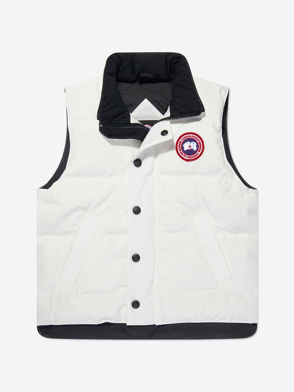 Canada Goose Kids Down Padded Vanier Gilet in White