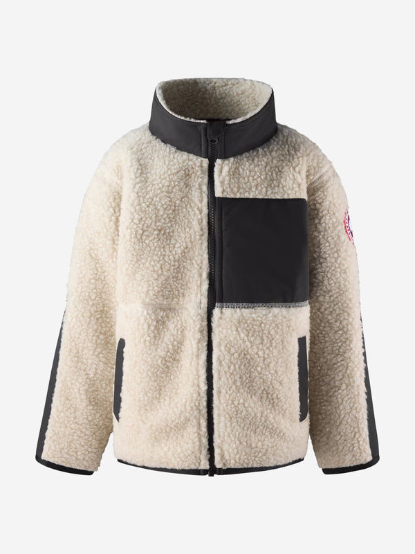 Canada Goose Kids Simcoe Fleece Jacket in Beige