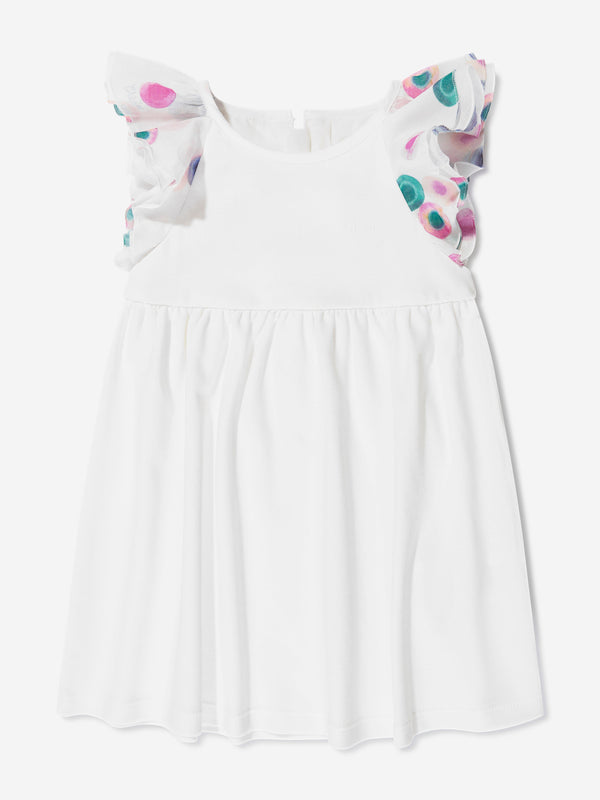 Chloé Baby Girls Ruffle Dress in Ivory