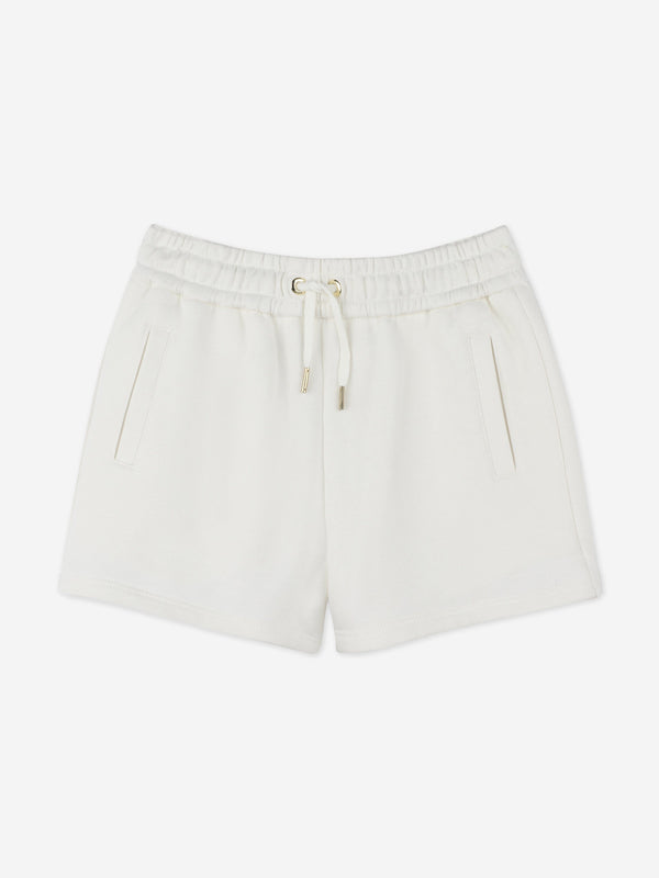 Chloé Girls French Terry Shorts in Ivory