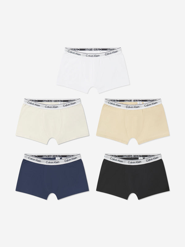 Calvin Klein Boys 5 Pack Boxer Shorts Set in Multicolour