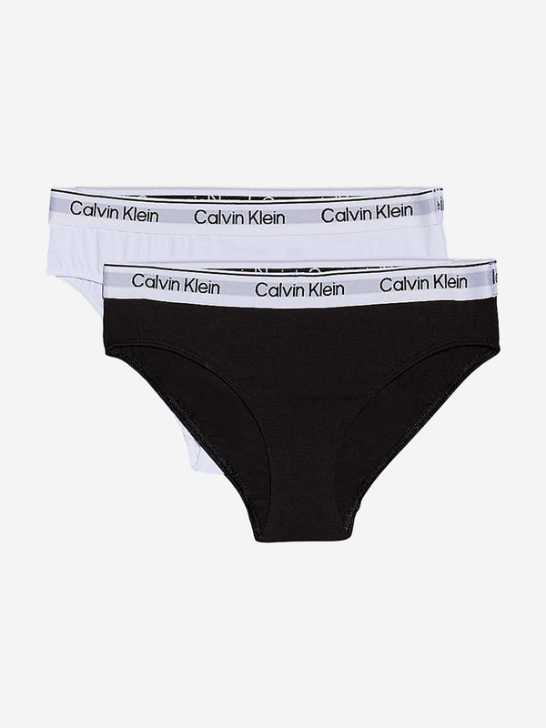 Calvin Klein Girls 2 Pack Bikini Knickers Set in Multicolour