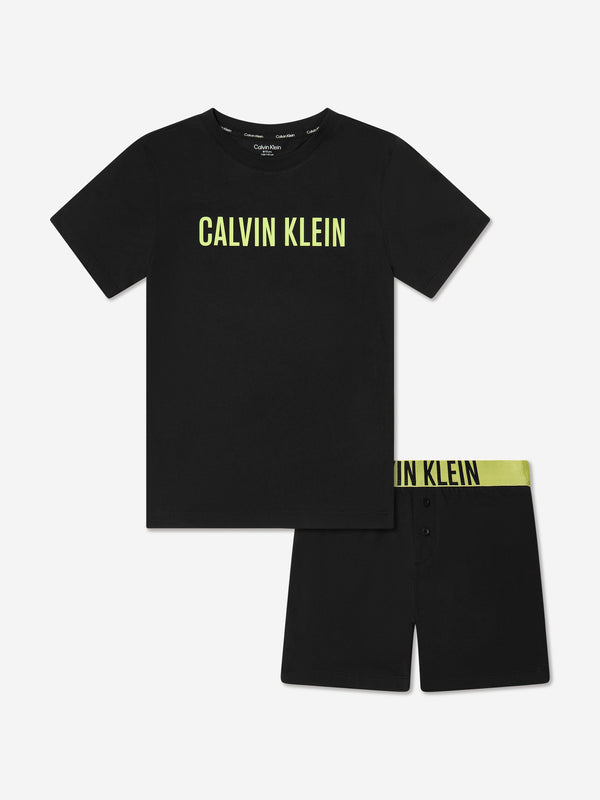 Stylish Black Calvin Klein Boys' Short Pajama Set