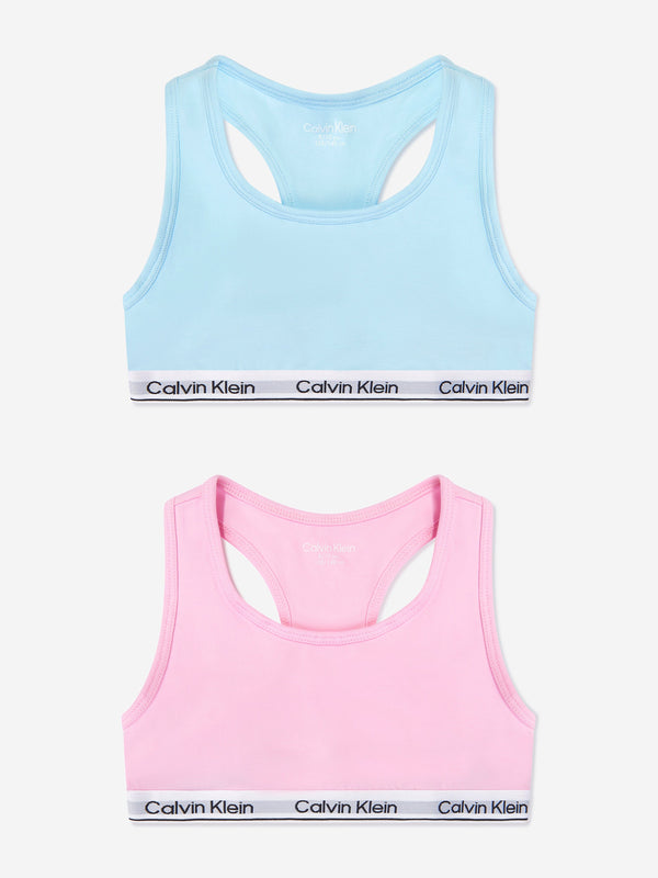 Calvin Klein Girls 2 Pack Bralette Set in Multicolour