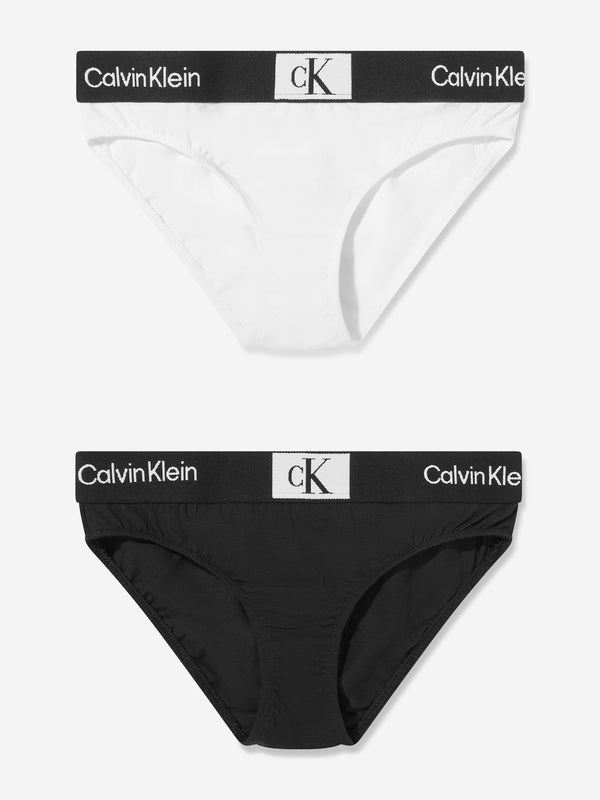 Calvin Klein Girls 2 Pack Bikini Knickers Set in Multicolour