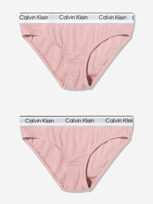 Calvin Klein Girls 2 Pack Bikini Kinickers Set in Pink