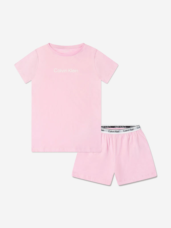 Calvin Klein Girls Short Pyjamas Set in Pink