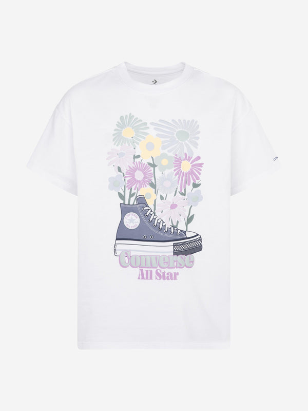 Converse Girls Boyfriend Graphic T-Shirt in White