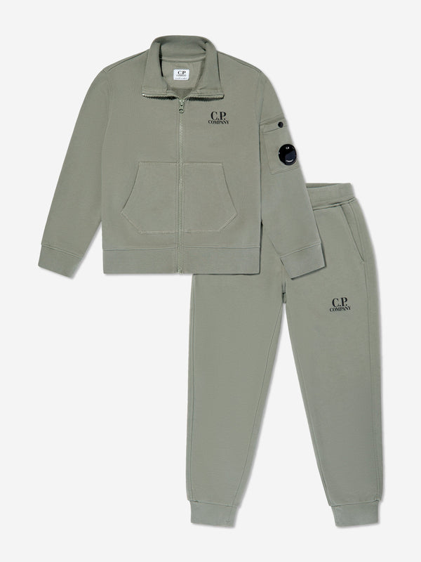 Boys Logo Tracksuit in Green