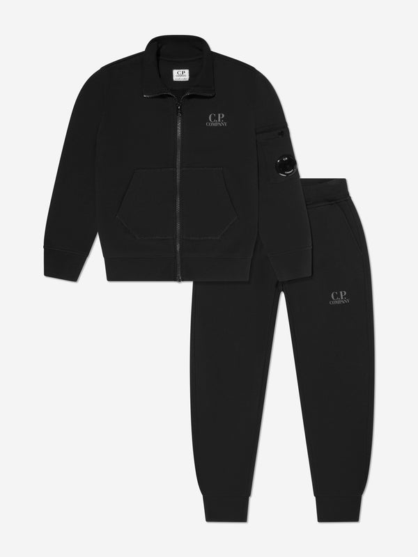 Boys Logo Tracksuit in Black