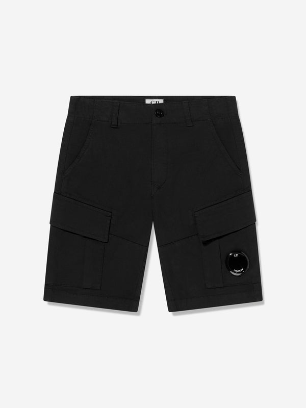 Boys Lens Cargo Shorts in Black