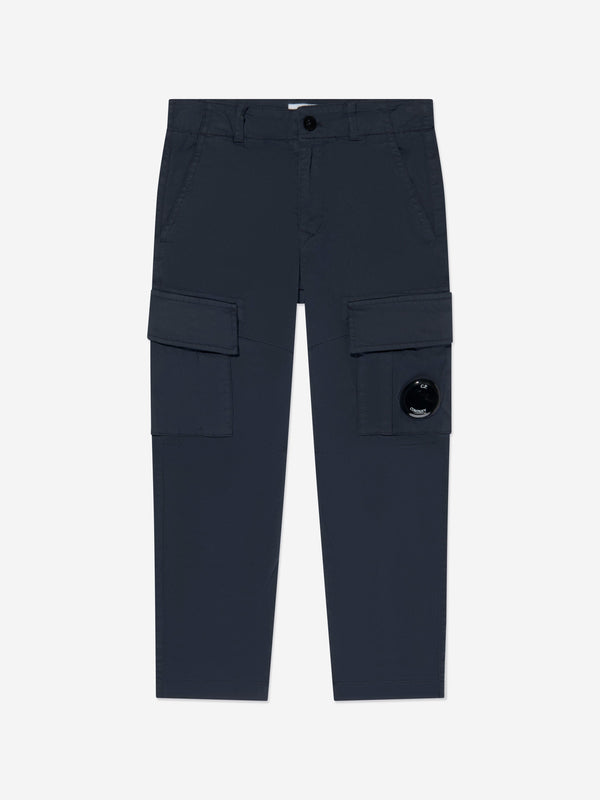 Boys Lens Cargo Trousers in Navy