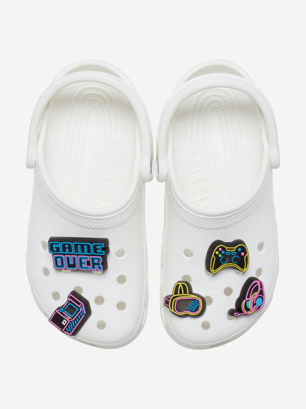 Crocs Kids Lights Up Neon Gamer Jibbitz™ Charm 5 Pack in Multicolour