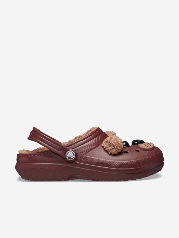 Crocs Kids Classic Lined I Am Bear Clog in Brown