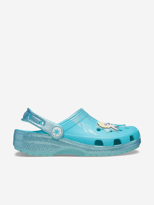 Crocs Girls Frozen Elsa Classic Clog in Blue