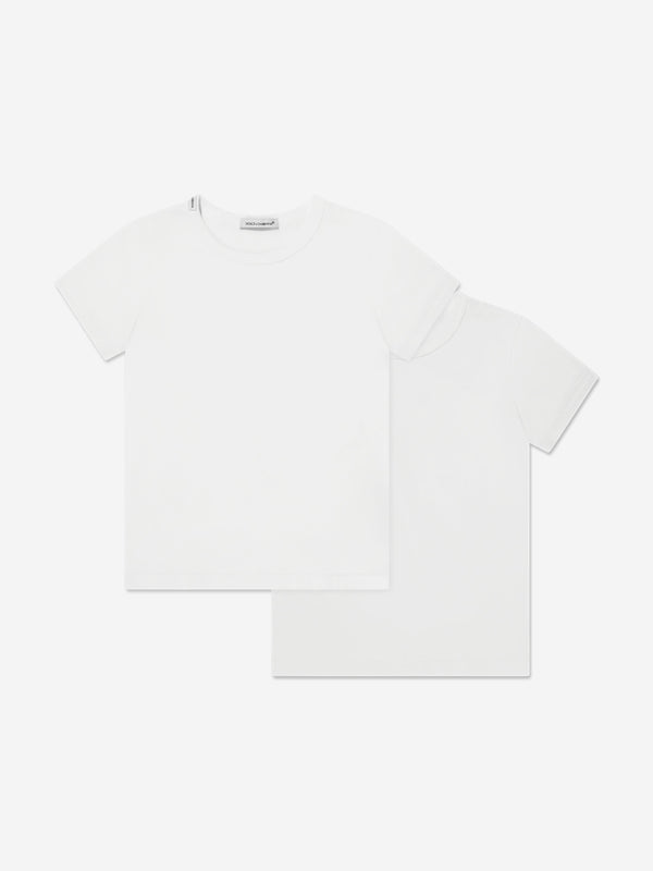 Dolce & Gabbana Boys T-Shirts Set (2 Pack) in White