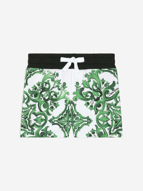 Dolce & Gabbana Baby Boys Maiolica Shorts in Green