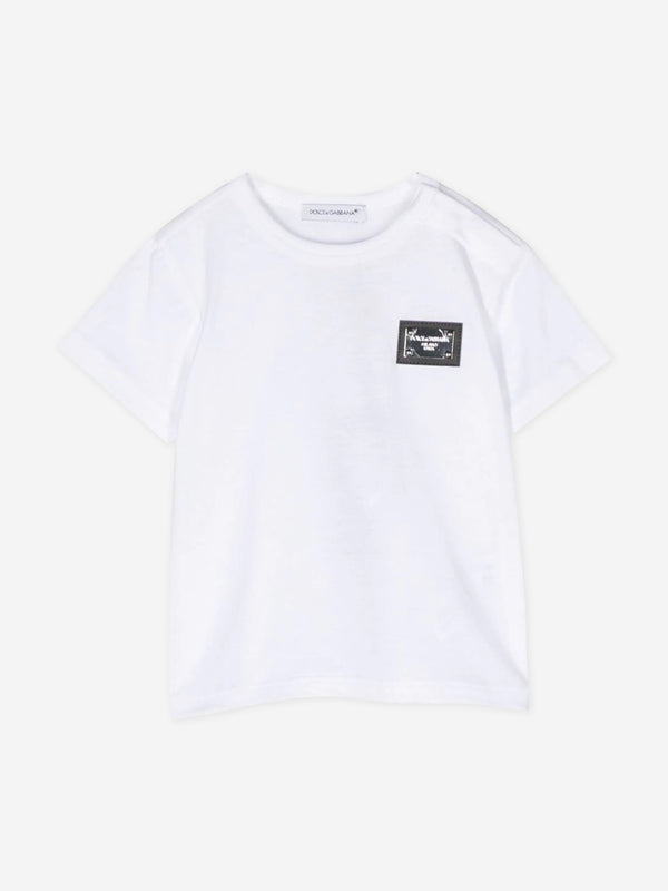 Dolce & Gabbana Baby Boys Logo T-Shirt in White