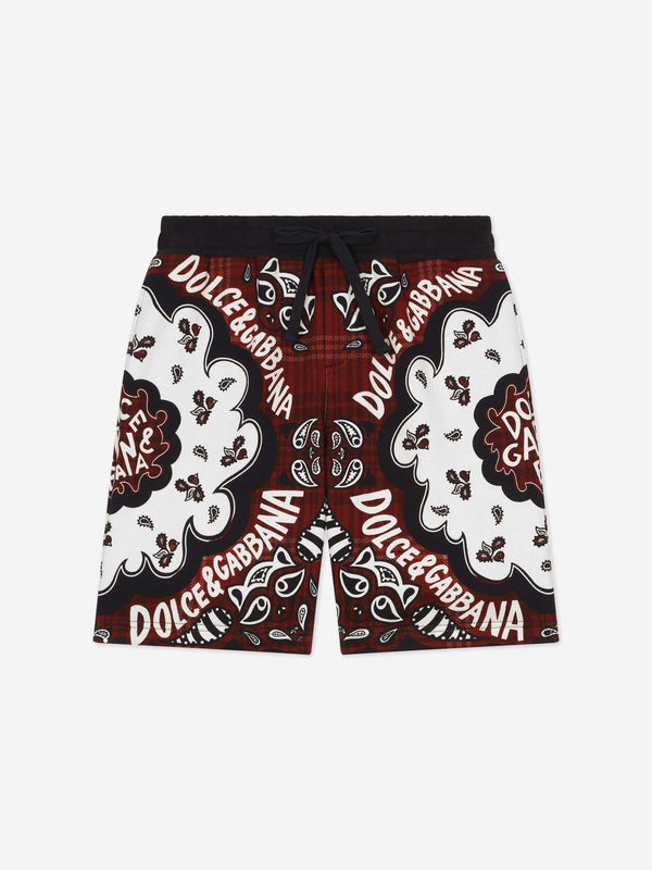 Dolce & Gabbana Boys Bandana Bermuda Shorts in Multicolour