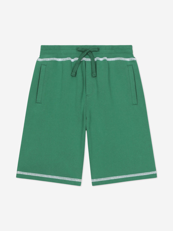 Dolce & Gabbana Boys Logo Bermuda Shorts in Green