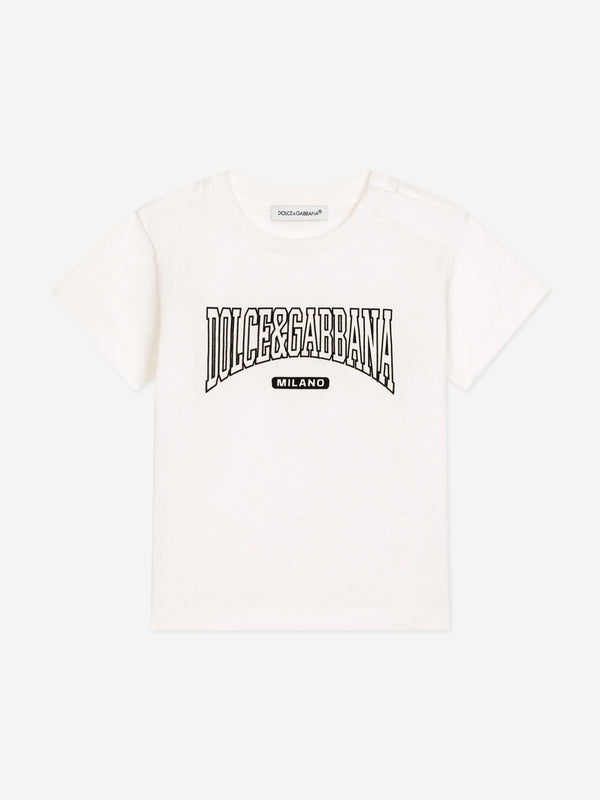 Dolce & Gabbana Baby Boys Logo T-Shirt in White