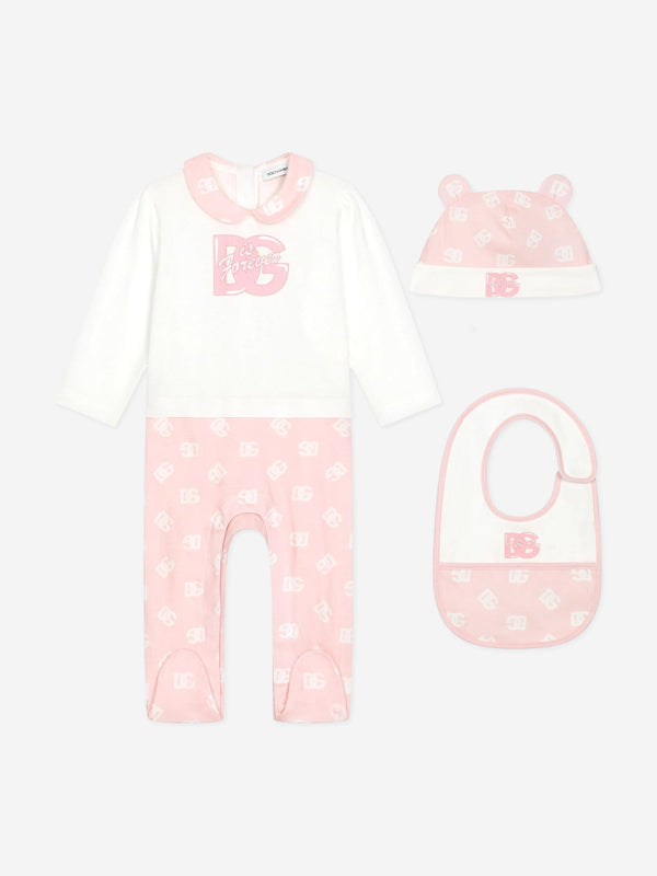 Dolce & Gabbana Baby Girls Babygrow Gift Set in Pink