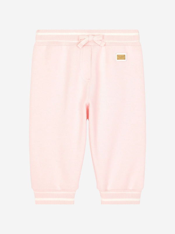 Dolce & Gabbana Baby Girls Logo Joggers in Pink