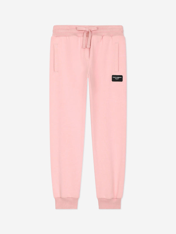 Dolce & Gabbana Girls Logo Joggers in Pink