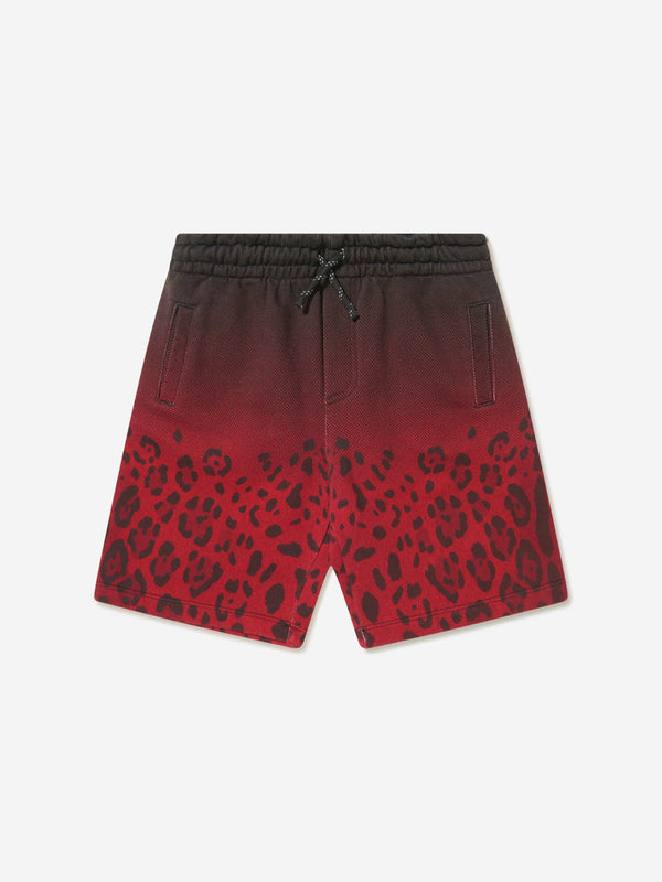 Dolce & Gabbana Boys Cotton Leopard Bermuda Shorts