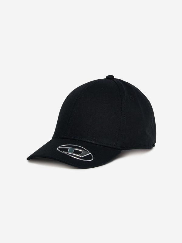 Diesel Kids Oval D Logo Cap in Black