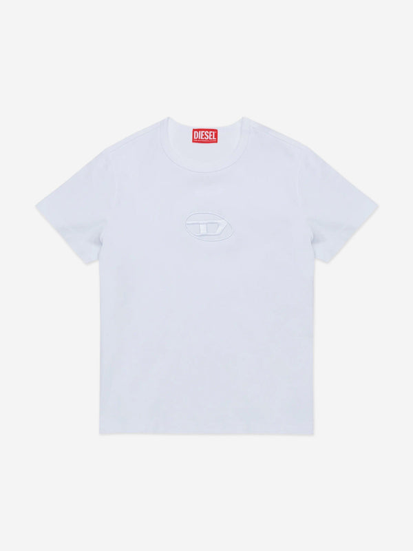 Diesel Girls Logo T-Shirt in White