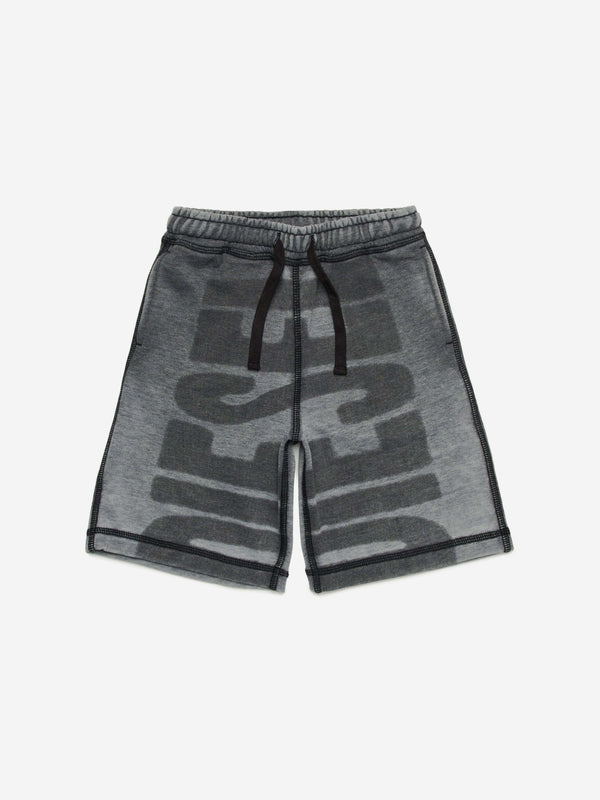 Diesel Boys Logo Shorts in Grey