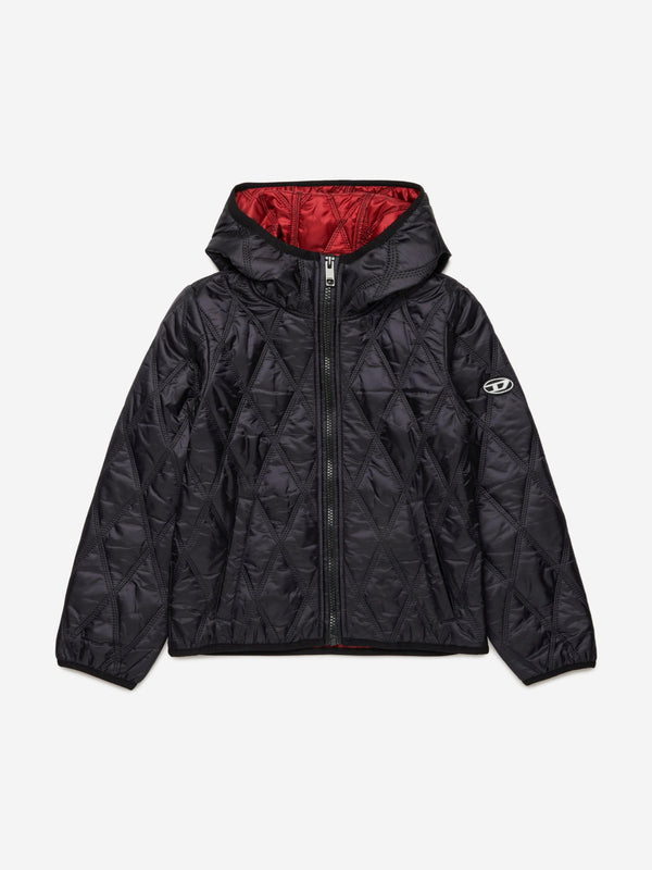 Diesel Kids Quilted Jacket in Black