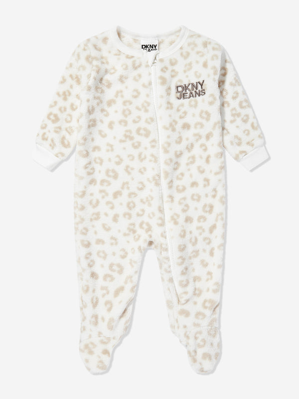 DKNY Baby Logo Babygrow in Ivory