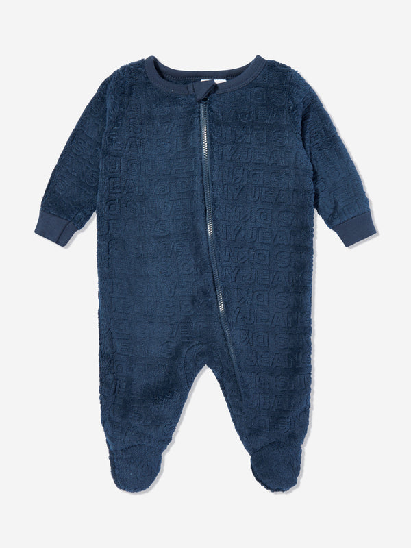 DKNY Baby Boys Fleece Babygrow in Navy