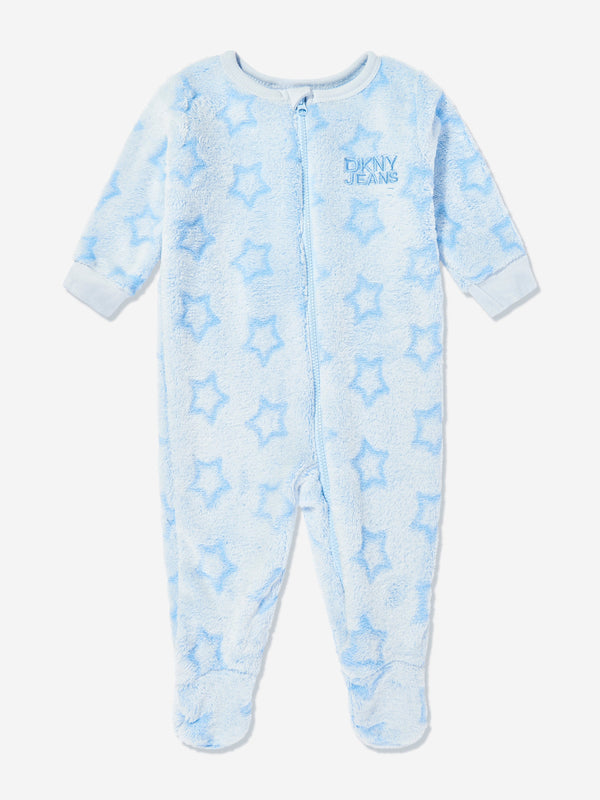 DKNY Baby Boys Fleece Babygrow in Blue