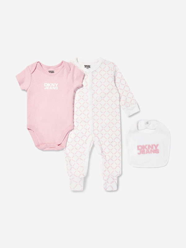 DKNY Baby Girls Babygrow Set in Pink