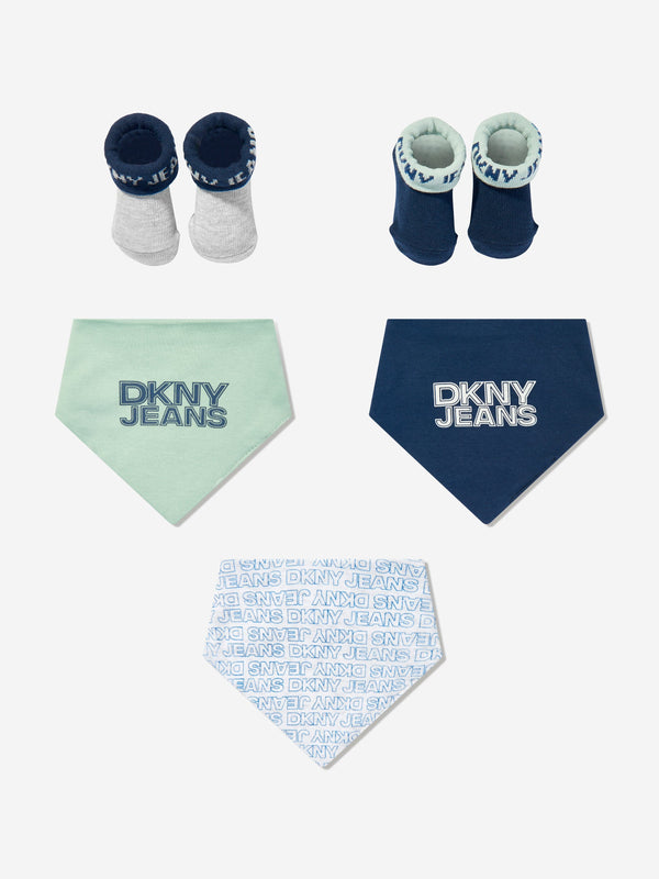 DKNY Baby Boys Bibs and Socks Set in Navy