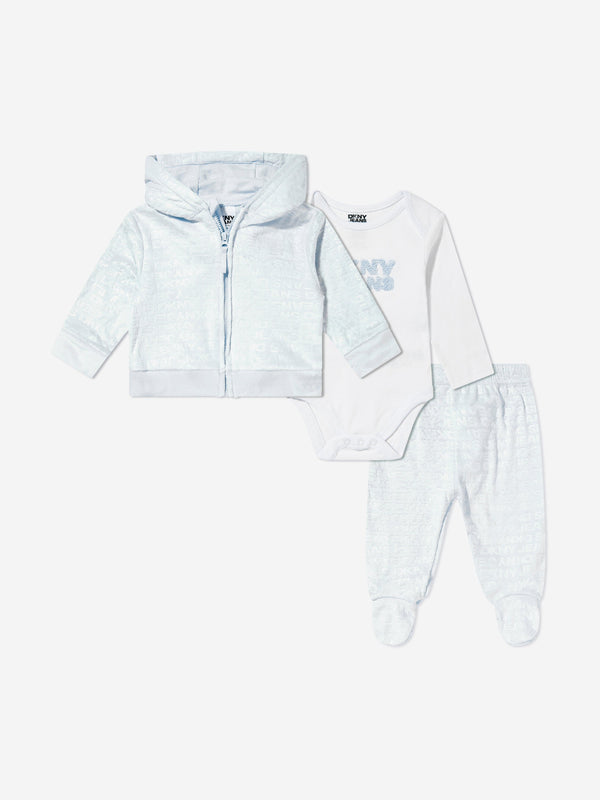 DKNY Baby Boys 3 Piece Tracksuit Set in Blue