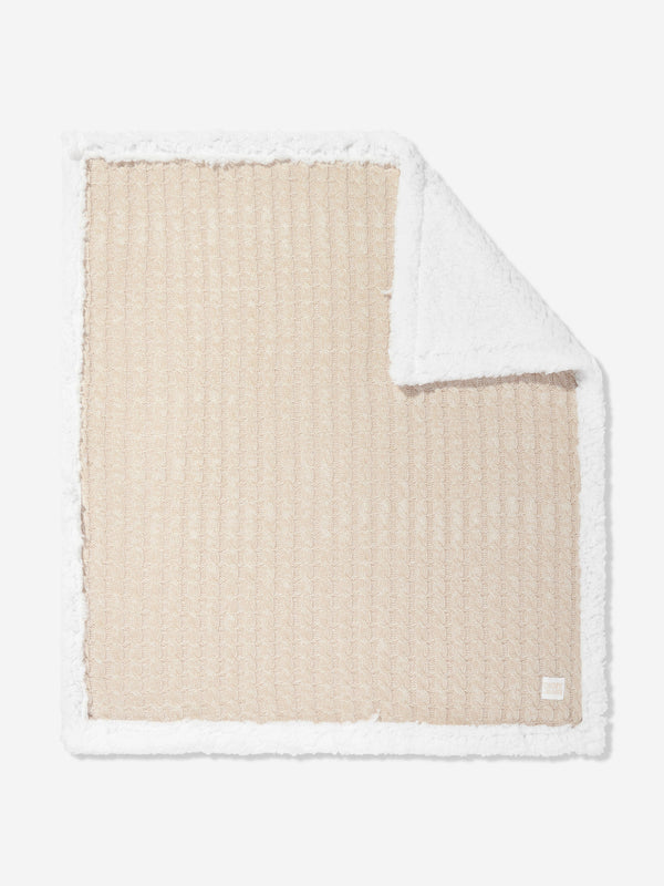 DKNY Baby Sherpa Fleece Blanket in Beige (90cm)