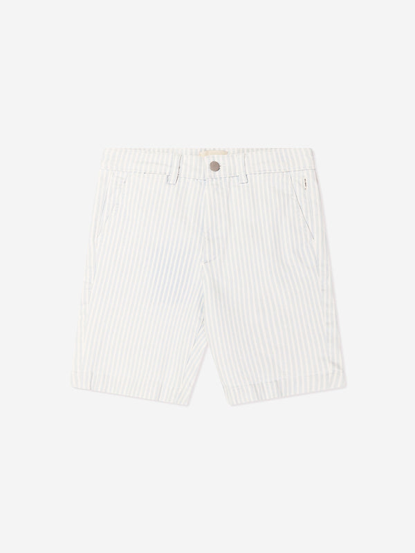 DL1961 Boys Striped Jacob Chino Shorts in Blue