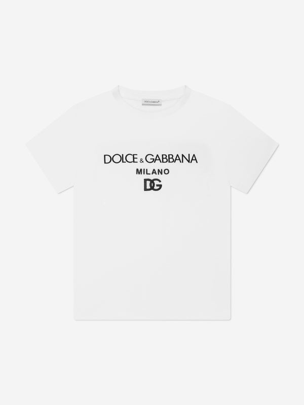 Dolce & Gabbana Boys Logo T-Shirt in White