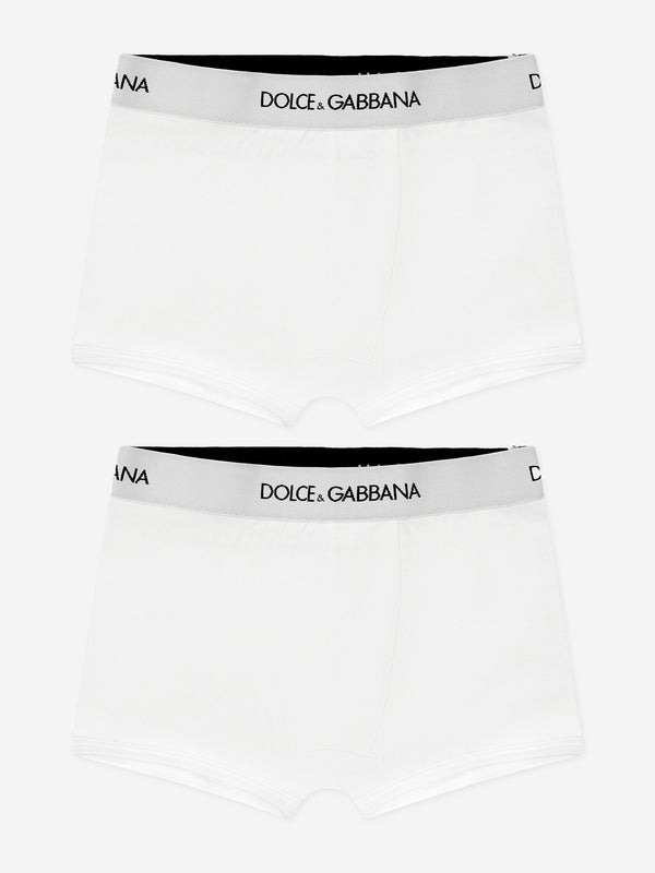 Dolce & Gabbana Boys Boxer Shorts Set (2 Pack) in White