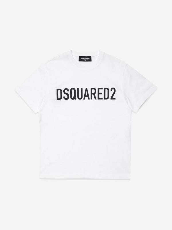 Dsquared2 Kids Logo Print T-Shirt in White