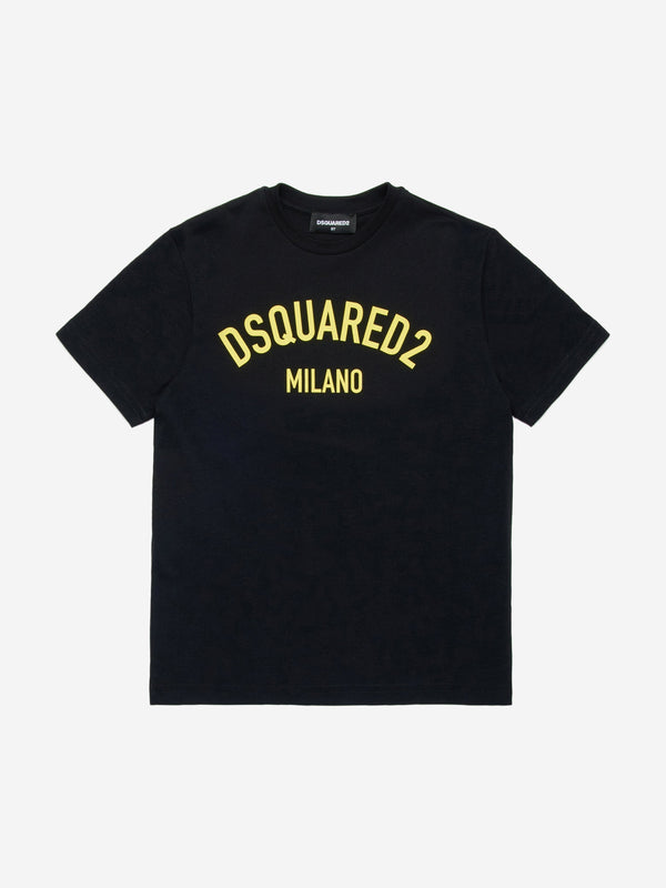 Dsquared2 Kids Milano Logo T-Shirt in Black